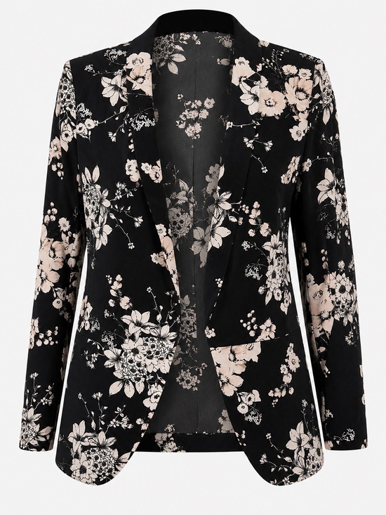 Astr Jackets & Blazers - ASTR the Label Floral Open Front Drape Blazer, Size XS